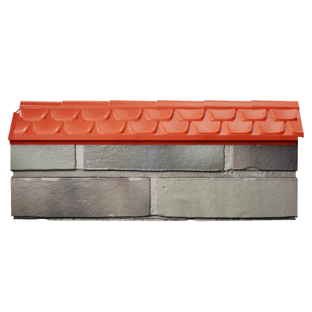 Парапет Zking Эльбрус Красный с посадкой на 0.5 кирпича (130мм) в Ижевске фото