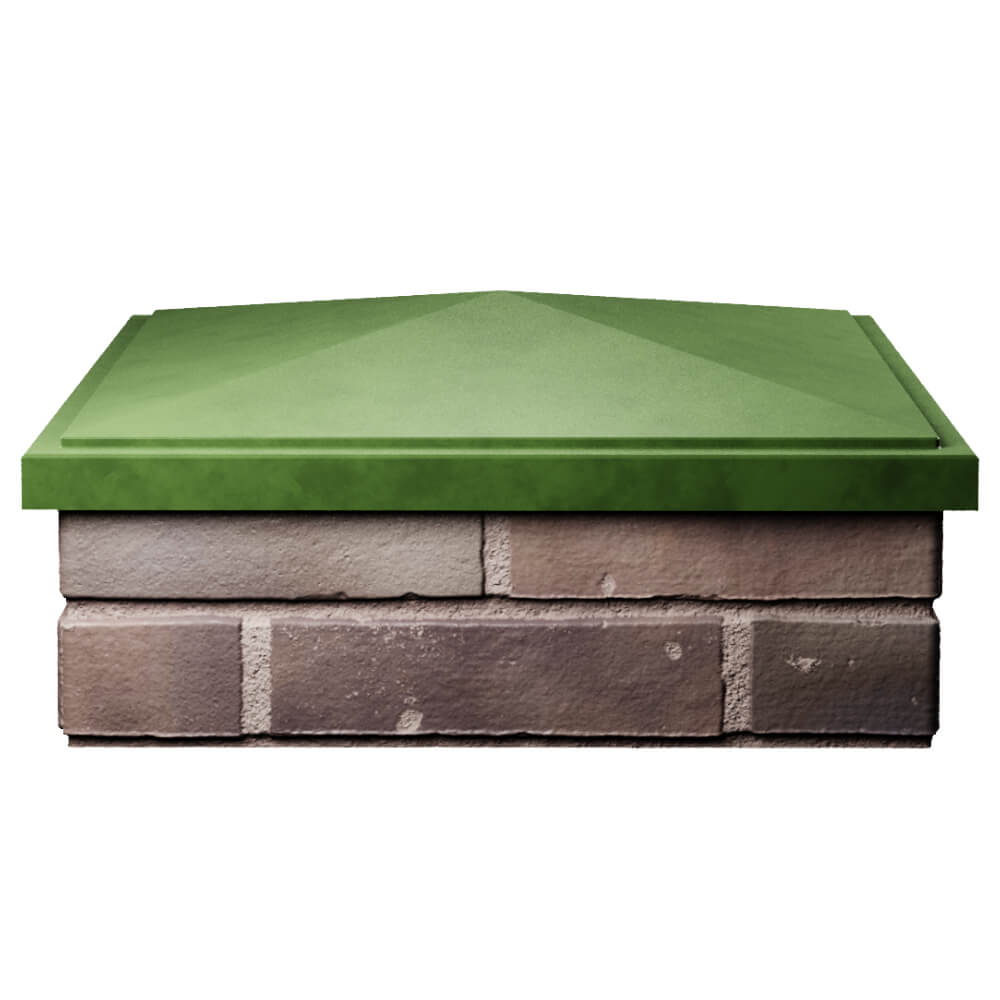 Колпак Zking БонаМоно Зеленый на столб 2х2 кирпича (515х515, 530х530мм) Ижевск фото