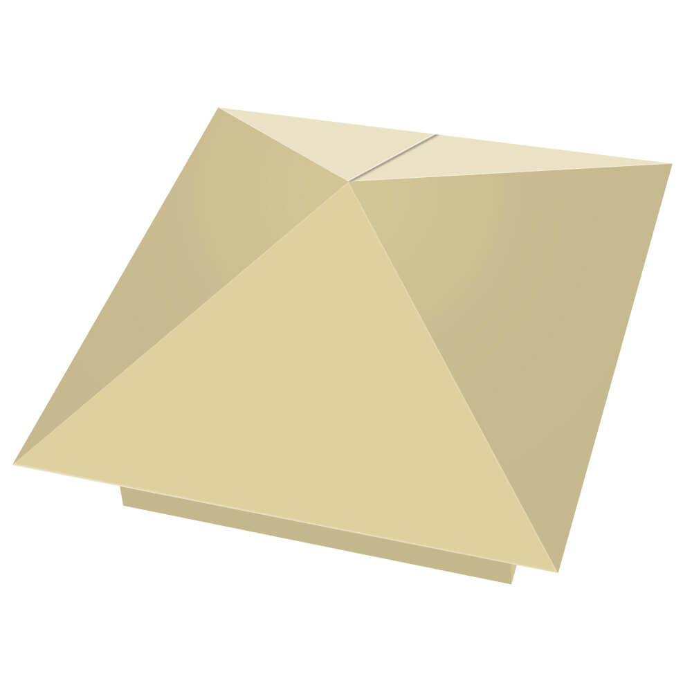 Колпак металлический 400х400мм RAL1014 Бежевый заборный Ижевск фото