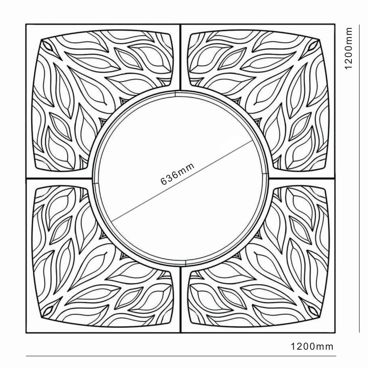 Приствольная решетка для дерева ZKING CRUST 1.2х1.2м Черная в Ижевске фото