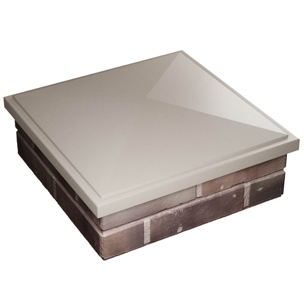 Колпак Zking БонаМоно Бежевый на столб 2х2 кирпича (515х515, 530х530мм) в Ижевске фото