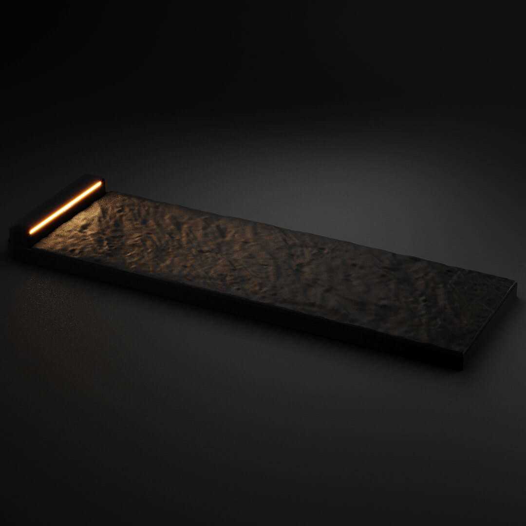 LED Светильник для шаговой плиты STONE Черный Сланец 330х75х98мм в Ижевске фото