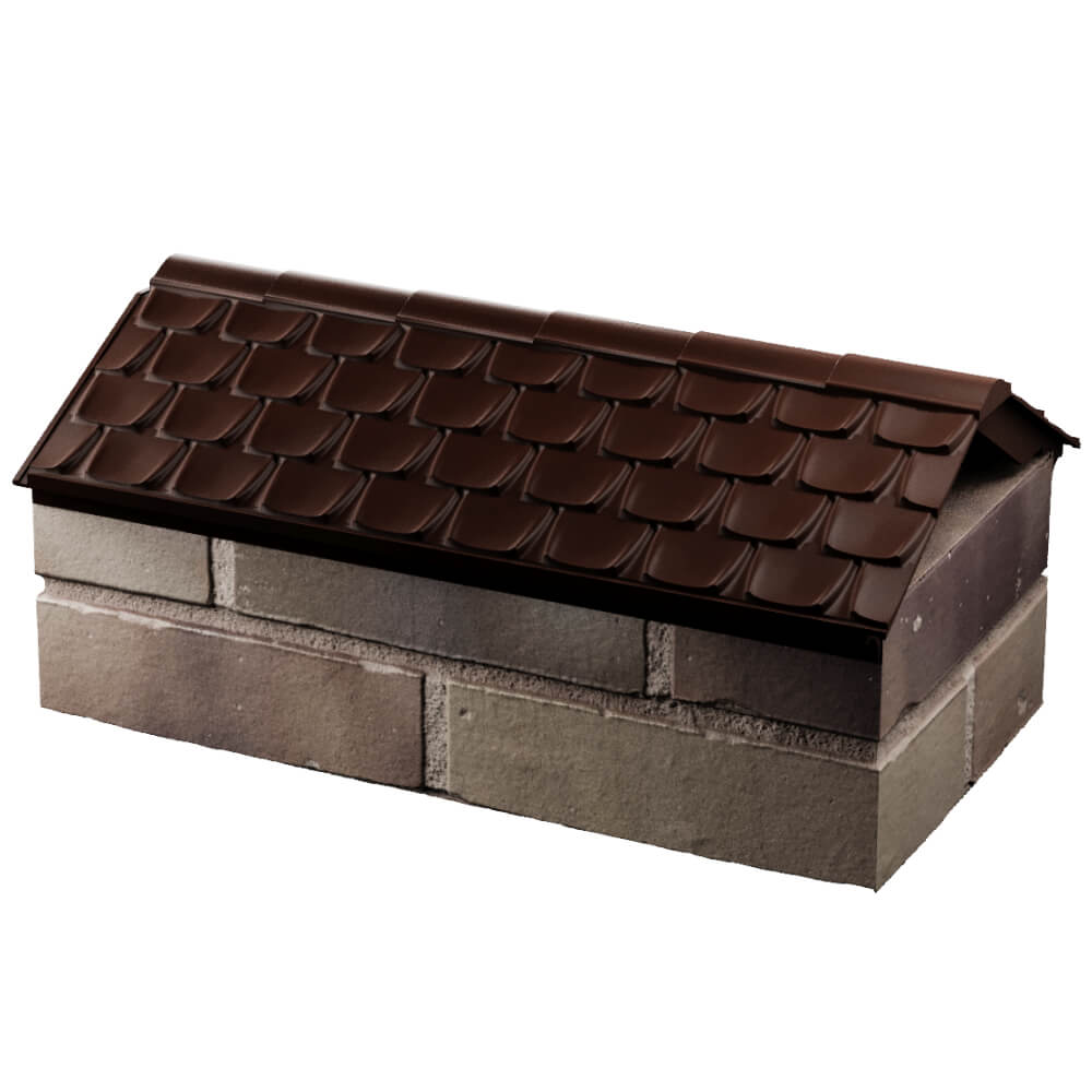 Парапет Zking Эльбрус Коричневый с посадкой на 1 кирпич (255мм) в Ижевске фото