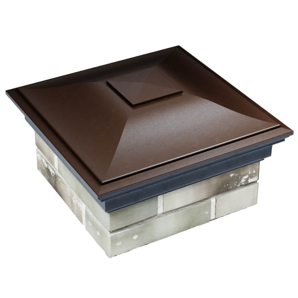 Колпак Zking Монблан Коричневый на столб 1.5х1.5 кирпича (385х385мм) в Ижевске фото