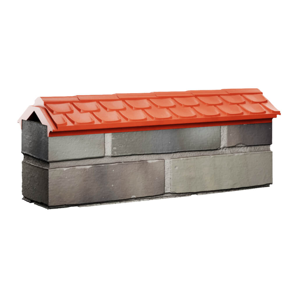 Парапет Zking Эльбрус Красный с посадкой на 0.5 кирпича (130мм) Ижевск фото