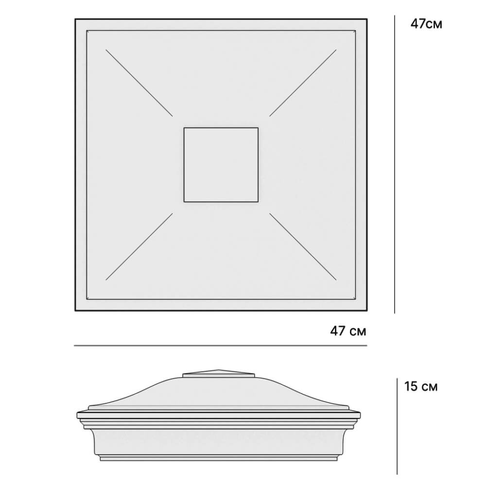 Колпак Zking Монблан Коричневый на столб 1.5х1.5 кирпича (385х385мм) в Ижевске фото