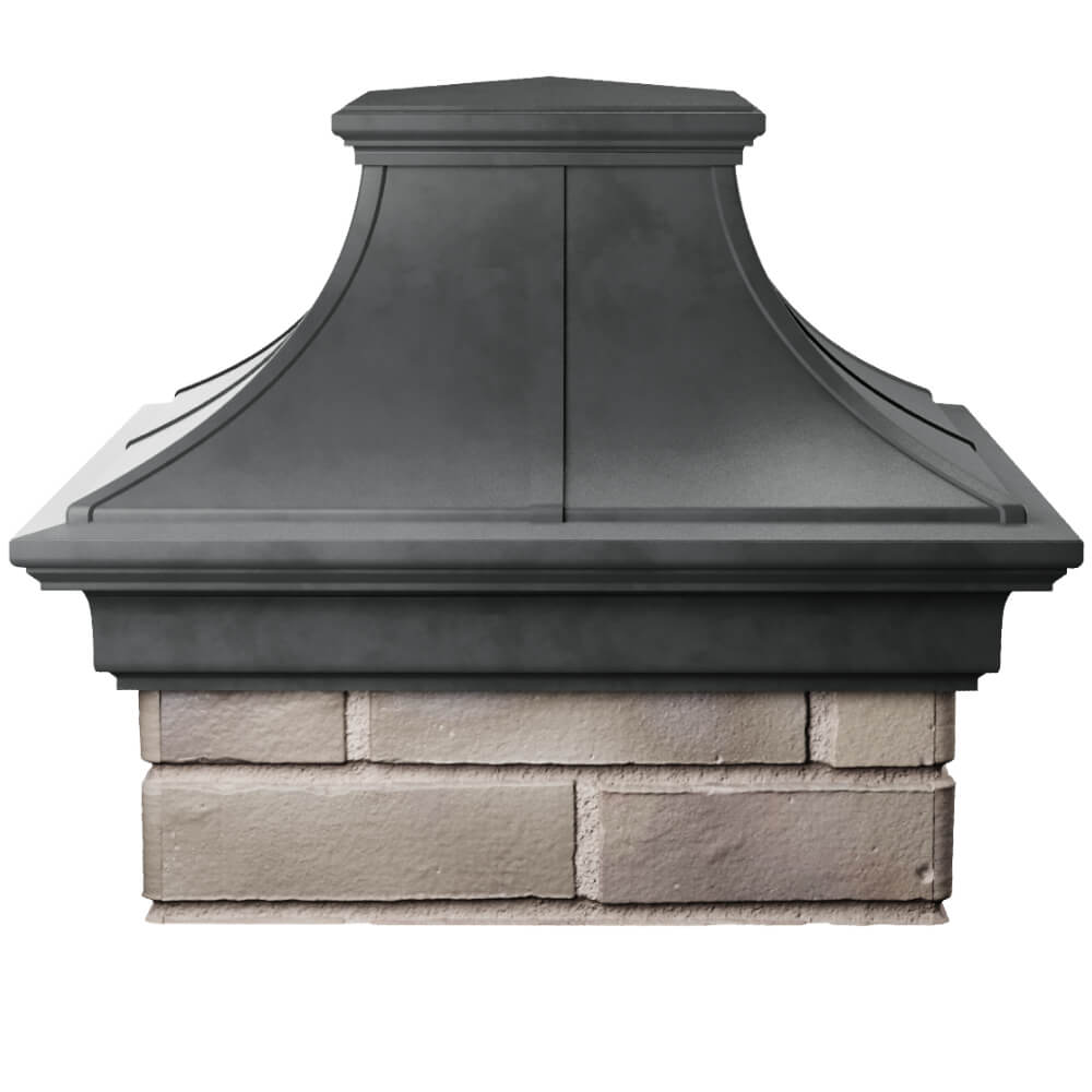 Колпак Zking Монблан Премиум Серый на столб 1.5х1.5 кирпича (385х385мм) Ижевск фото