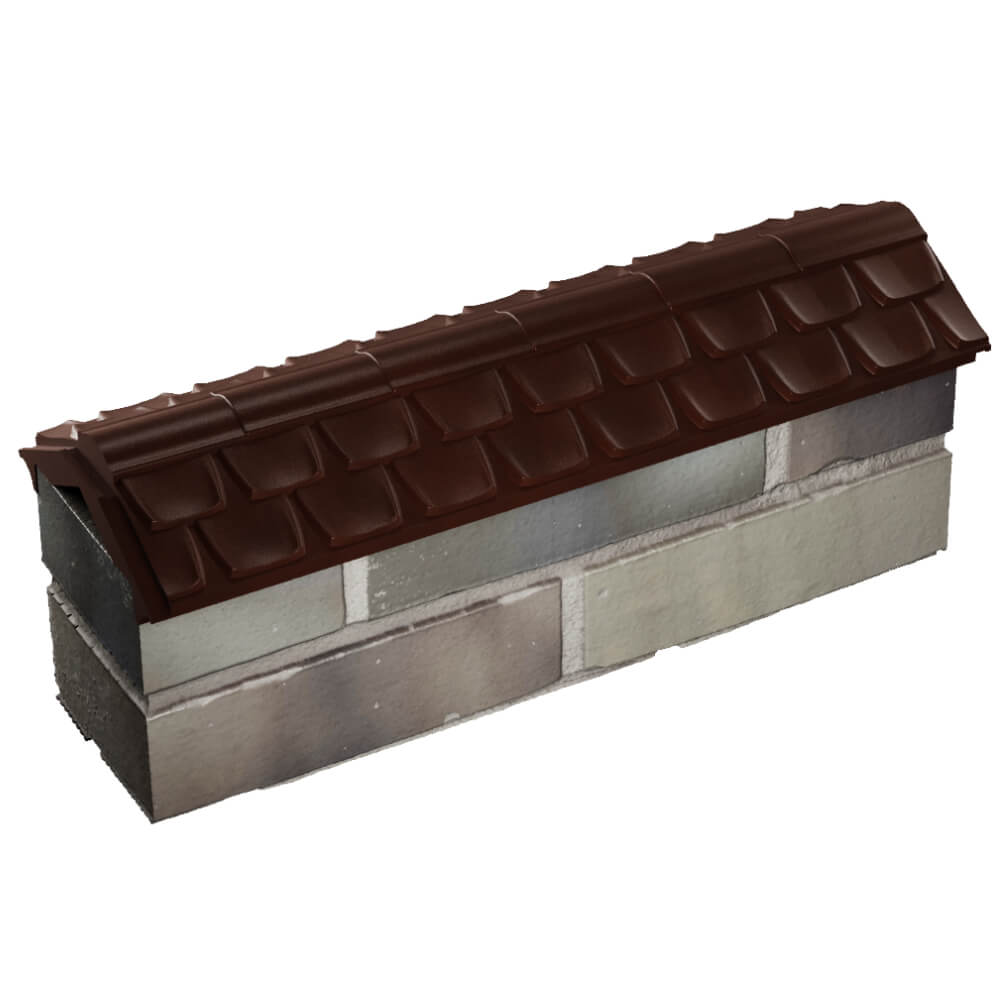 Парапет Zking Эльбрус Коричневый с посадкой на 0.5 кирпича (130мм) в Ижевске фото