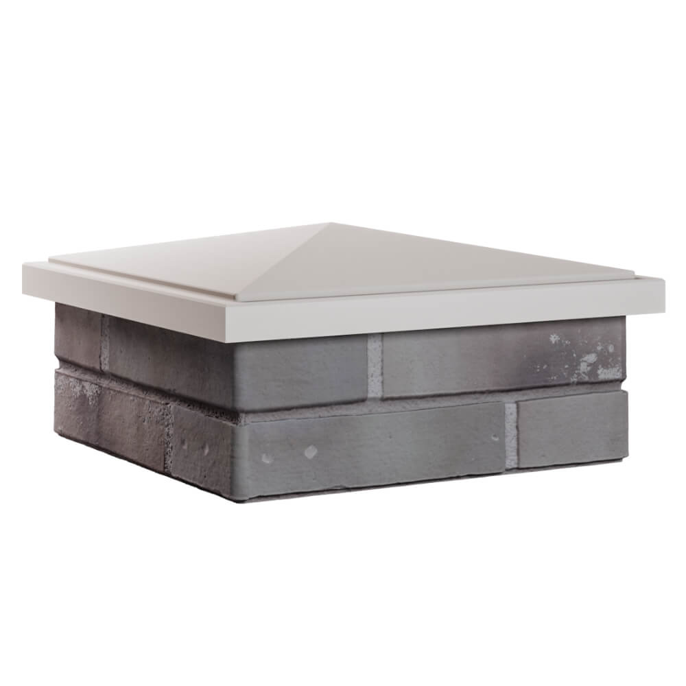 Колпак Zking БонаМоно Бежевый на столб 1.5х1.5 кирпича (385х385, 400х400мм) в Ижевске фото