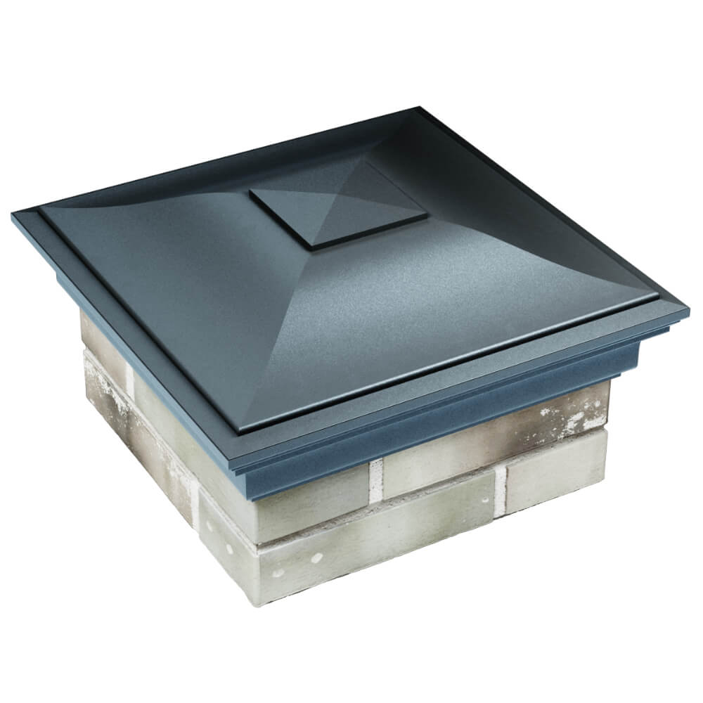 Колпак Zking Монблан Серый на столб 1.5х1.5 кирпича (385х385мм) в Ижевске фото