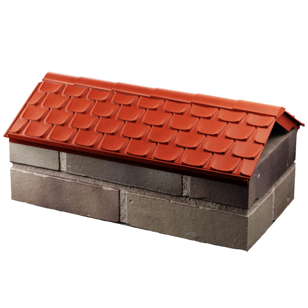 Парапет Zking Эльбрус Красный с посадкой на 1 кирпич (255мм) в Ижевске фото