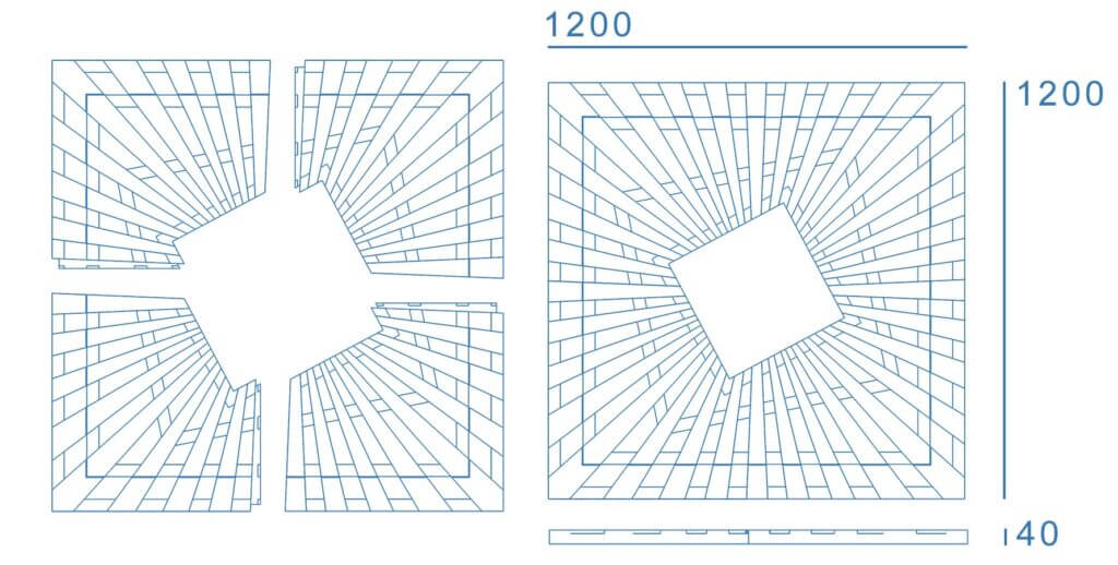Приствольная решетка для дерева ZKING ATMOSPHERE 1.2х1.2м Черная в Ижевске фото