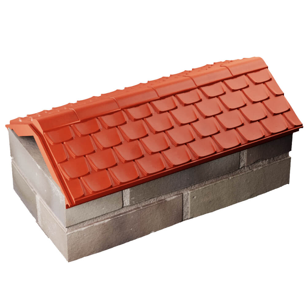 Парапет Zking Эльбрус Красный с посадкой на 1 кирпич (255мм) в Ижевске фото