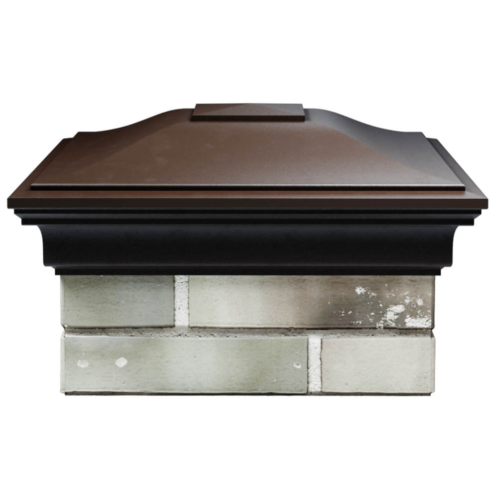 Колпак Zking Монблан Коричневый на столб 1.5х1.5 кирпича (385х385мм) Ижевск фото