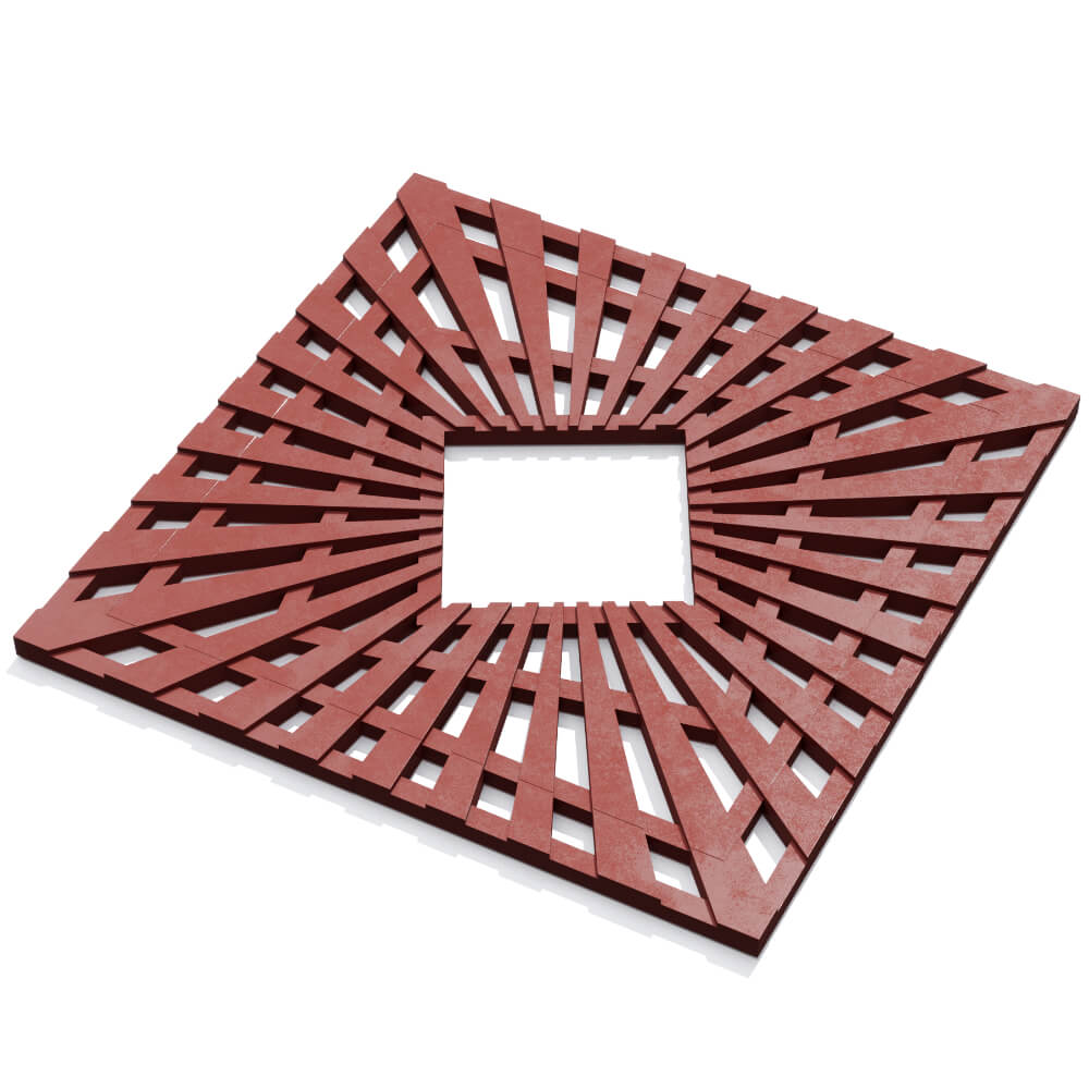 Приствольная решетка для дерева ZKING ATMOSPHERE 1.2х1.2м Красная в Ижевске фото