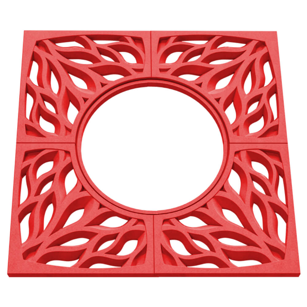 Приствольная решетка для дерева ZKING CRUST 1.2х1.2м Красная в Ижевске фото