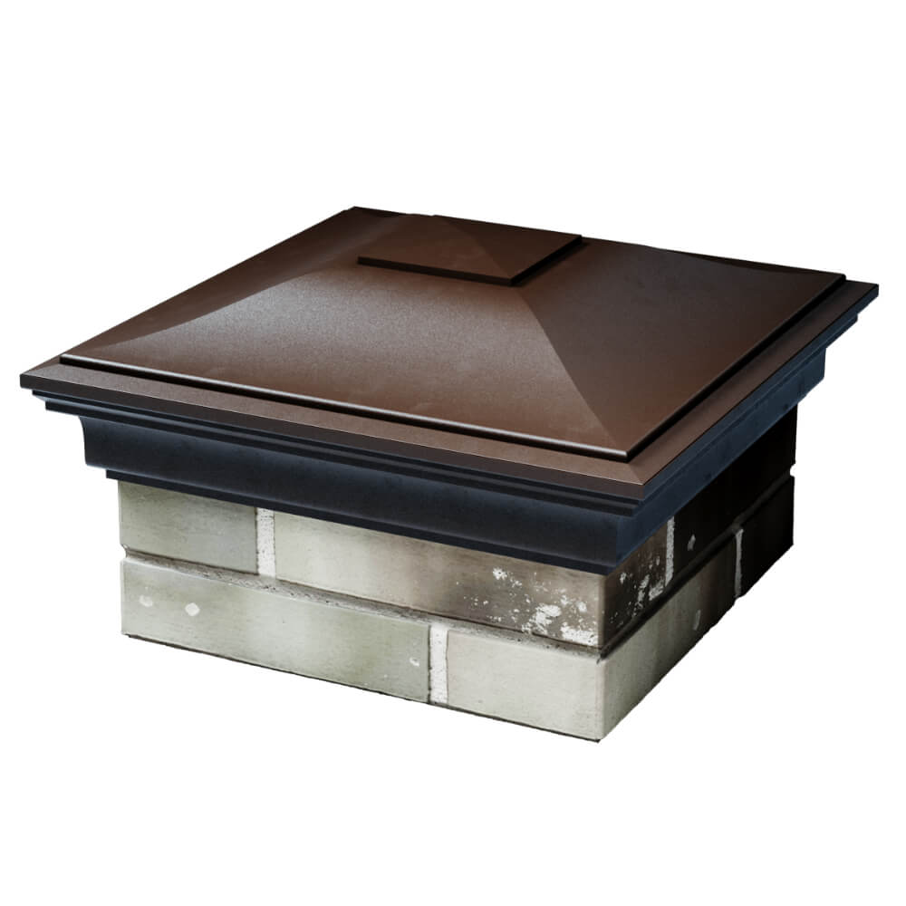 Колпак Zking Монблан Коричневый на столб 1.5х1.5 кирпича (385х385мм) в Ижевске фото