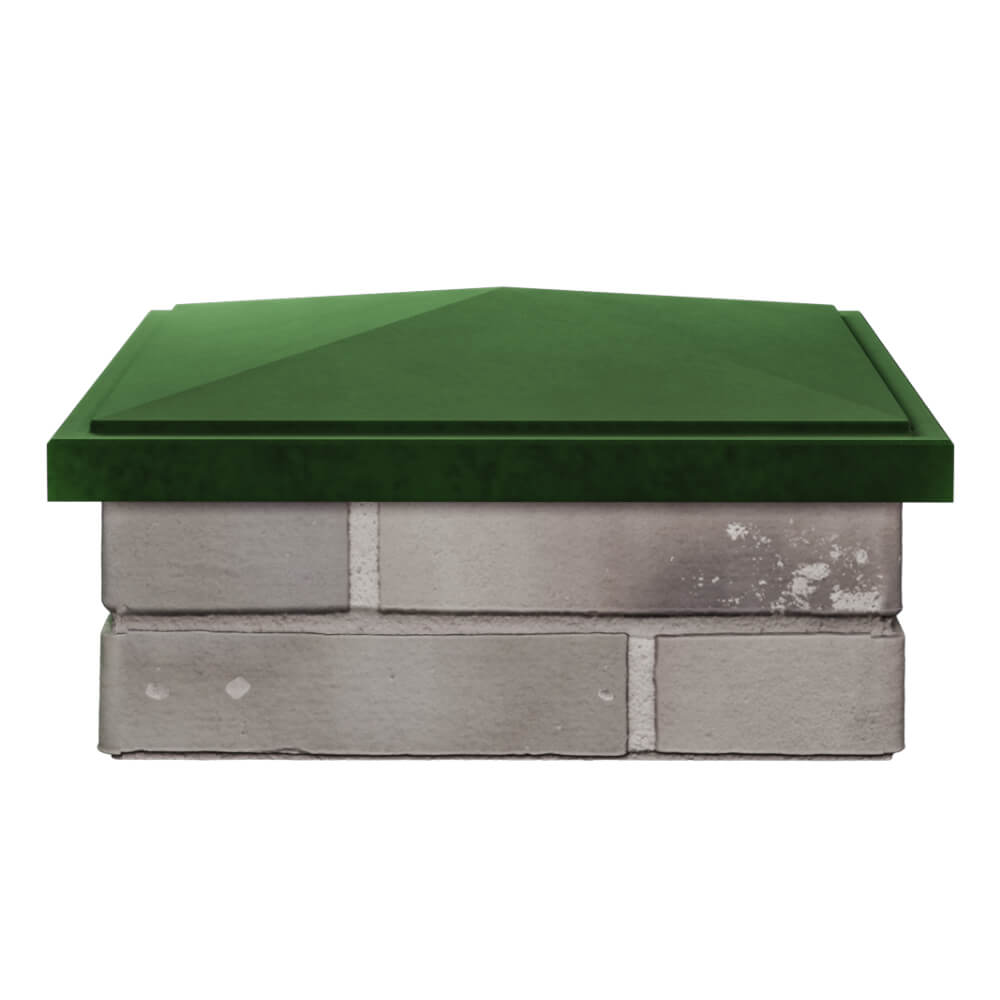 Колпак Zking БонаМоно Зеленый на столб 1.5х1.5 кирпича (385х385, 400х400мм) Ижевск фото