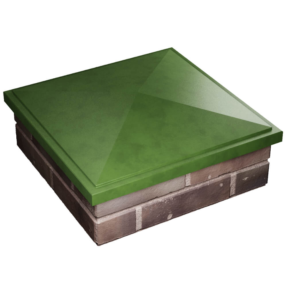 Колпак Zking БонаМоно Зеленый на столб 2х2 кирпича (515х515, 530х530мм) в Ижевске фото