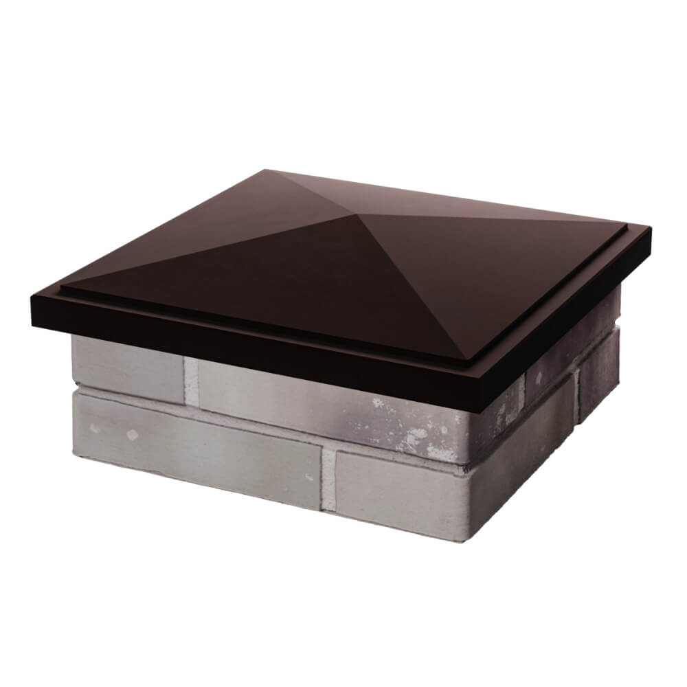 Колпак Zking БонаМоно Коричневый на столб 1.5х1.5 кирпича (385х385, 400х400мм) в Ижевске фото