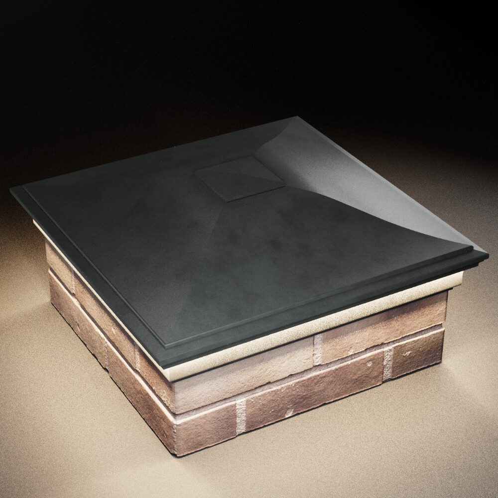 Колпак Zking Монблан Серый на столб 2х2 кирпича (515х515мм) c подсветкой в Ижевске фото