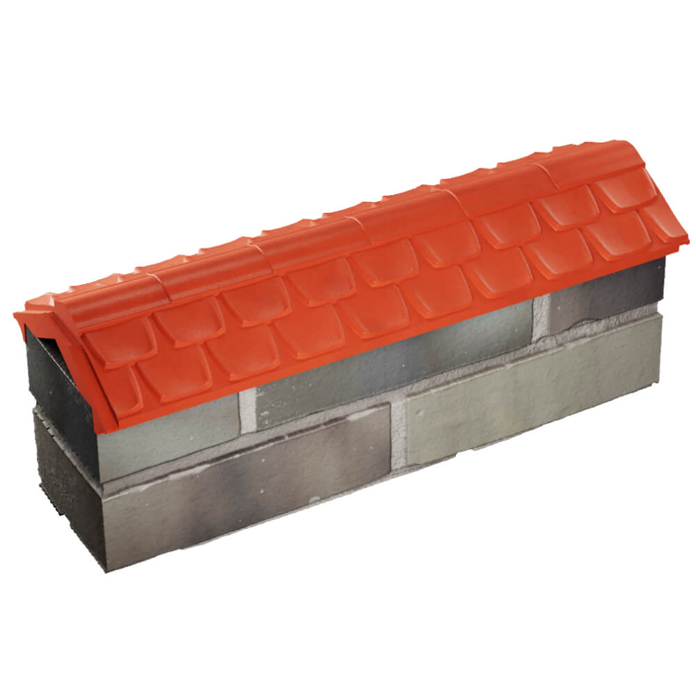 Парапет Zking Эльбрус Красный с посадкой на 0.5 кирпича (130мм) в Ижевске фото