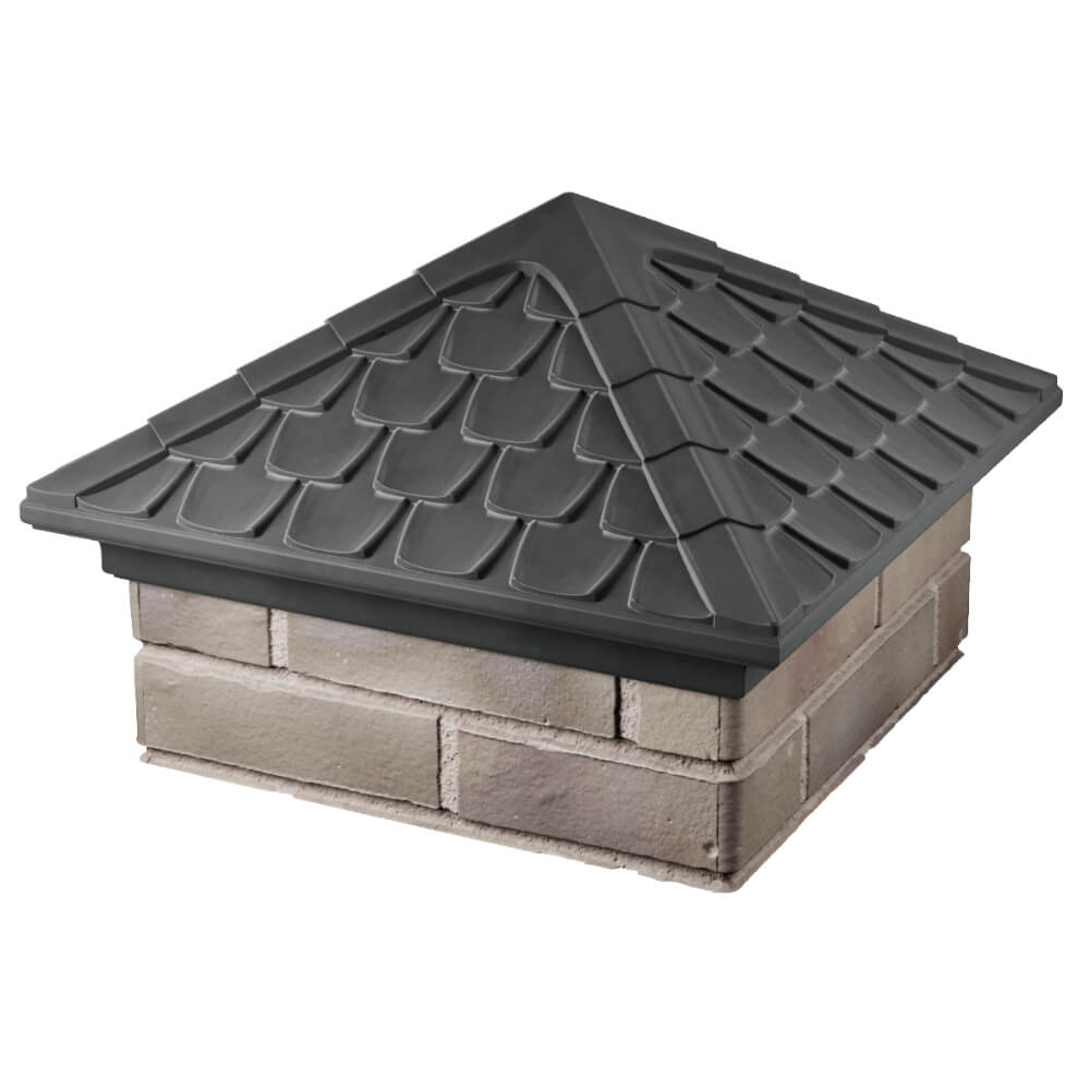 Колпак Zking Эльбрус Серый на столб 1.5х1.5 кирпича (385х385мм) в Ижевске фото