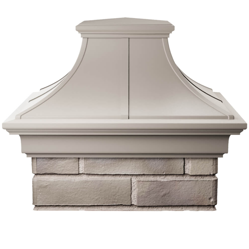 Колпак Zking Монблан Премиум Бежевый на столб 1.5х1.5 кирпича (385х385мм) Ижевск фото