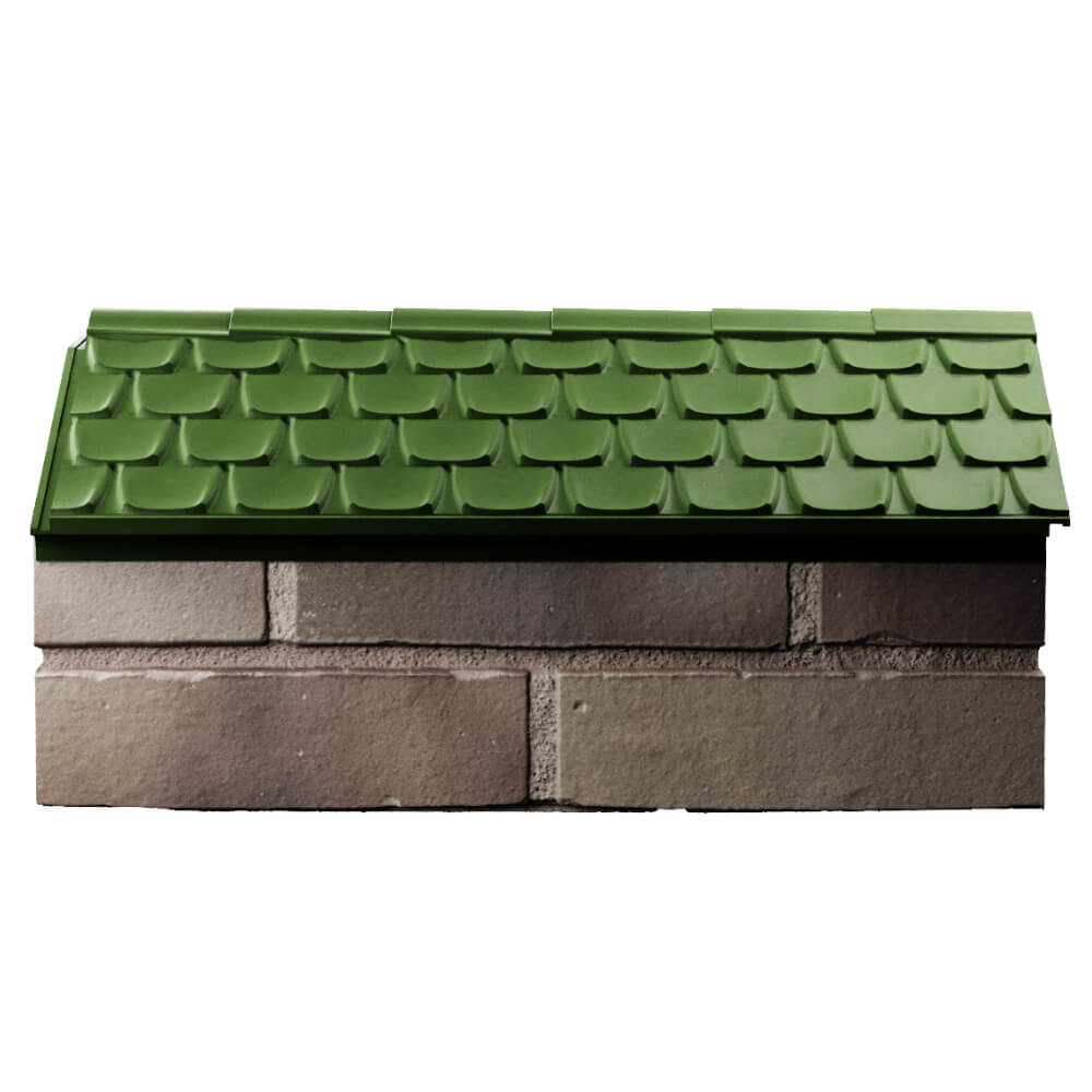 Парапет Zking Эльбрус Зеленый с посадкой на 1 кирпич (255мм) в Ижевске фото