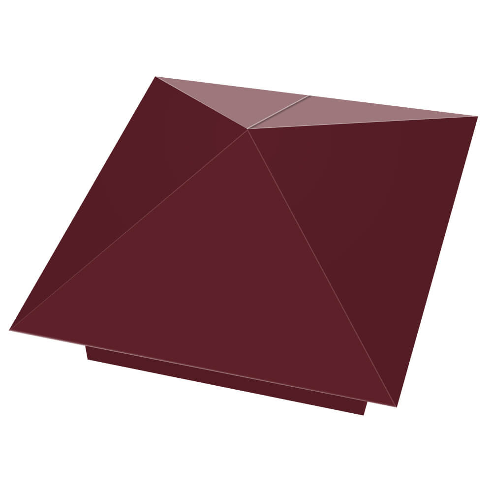 Колпак металлический 390х390мм RAL3005 Красное Вино заборный Ижевск фото