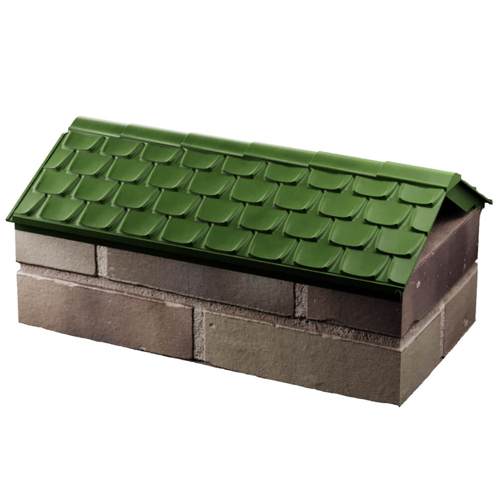 Парапет Zking Эльбрус Зеленый с посадкой на 1 кирпич (255мм) в Ижевске фото