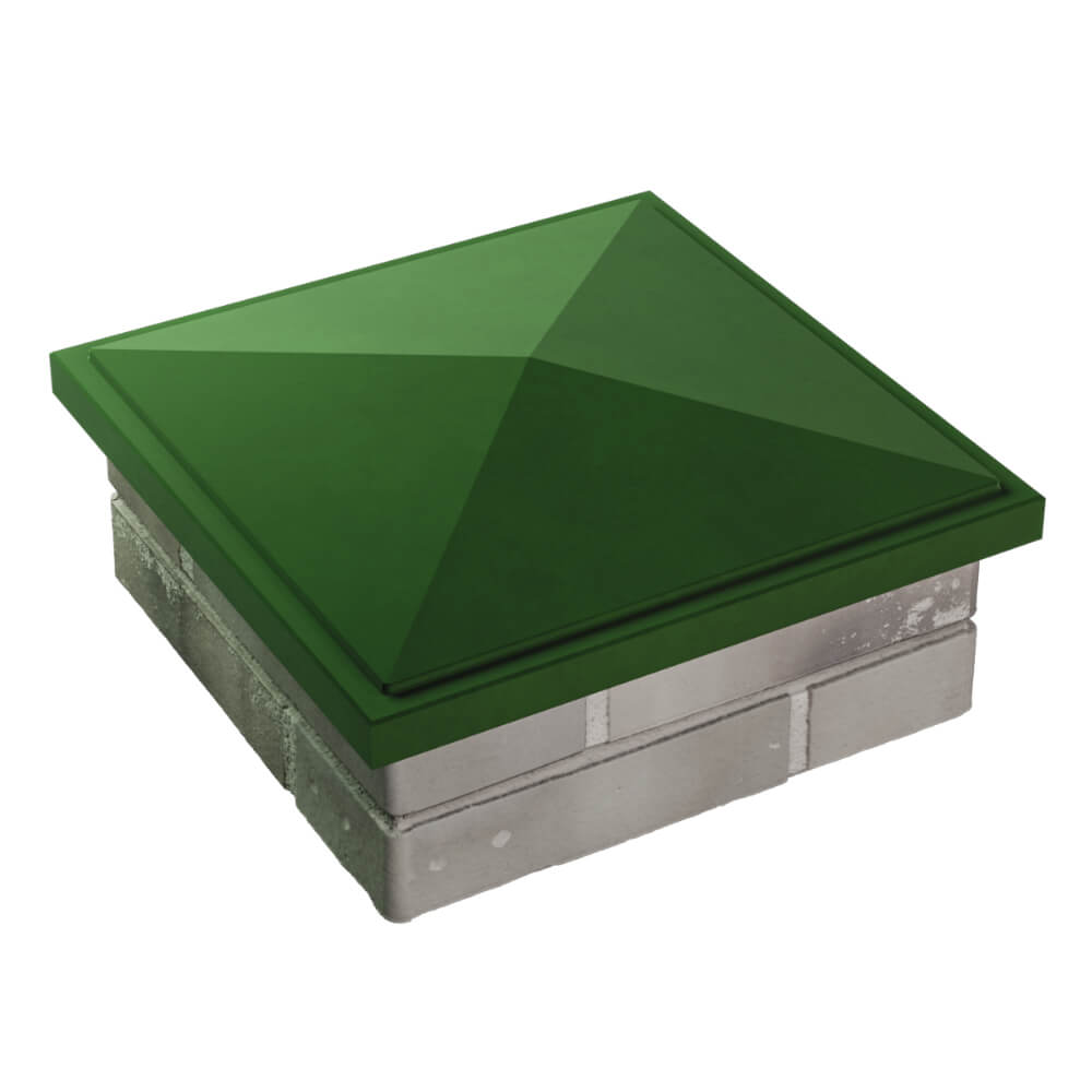 Колпак Zking БонаМоно Зеленый на столб 1.5х1.5 кирпича (385х385, 400х400мм) в Ижевске фото