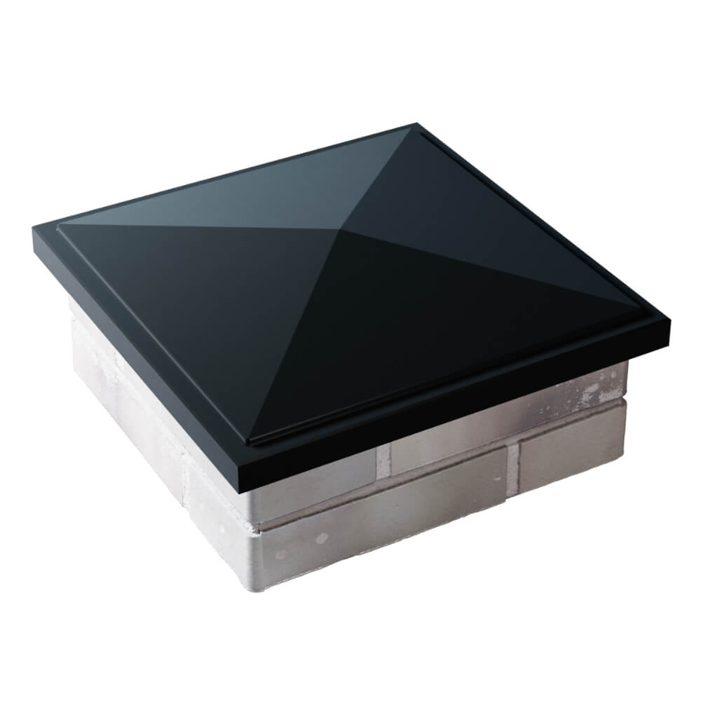 Колпак Zking БонаМоно Черный на столб 1.5х1.5 кирпича (385х385, 400х400мм) в Ижевске фото