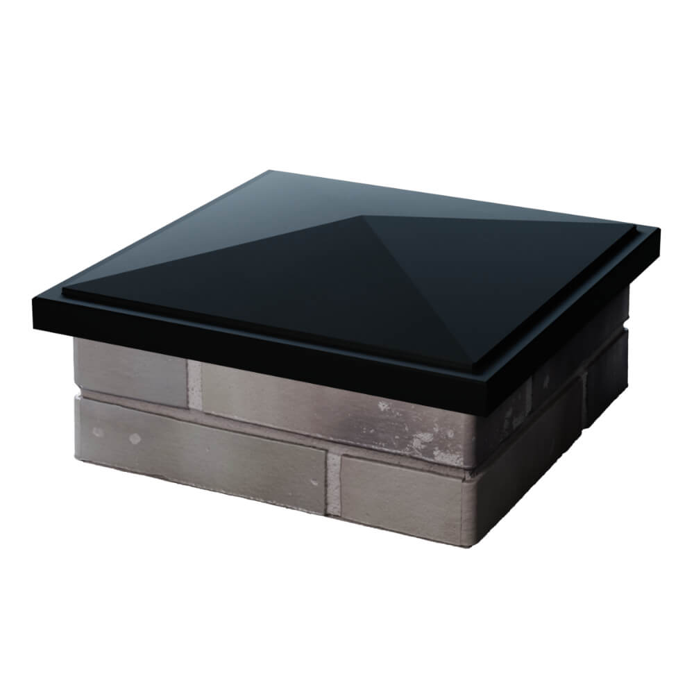 Колпак Zking БонаМоно Черный на столб 1.5х1.5 кирпича (385х385, 400х400мм) в Ижевске фото