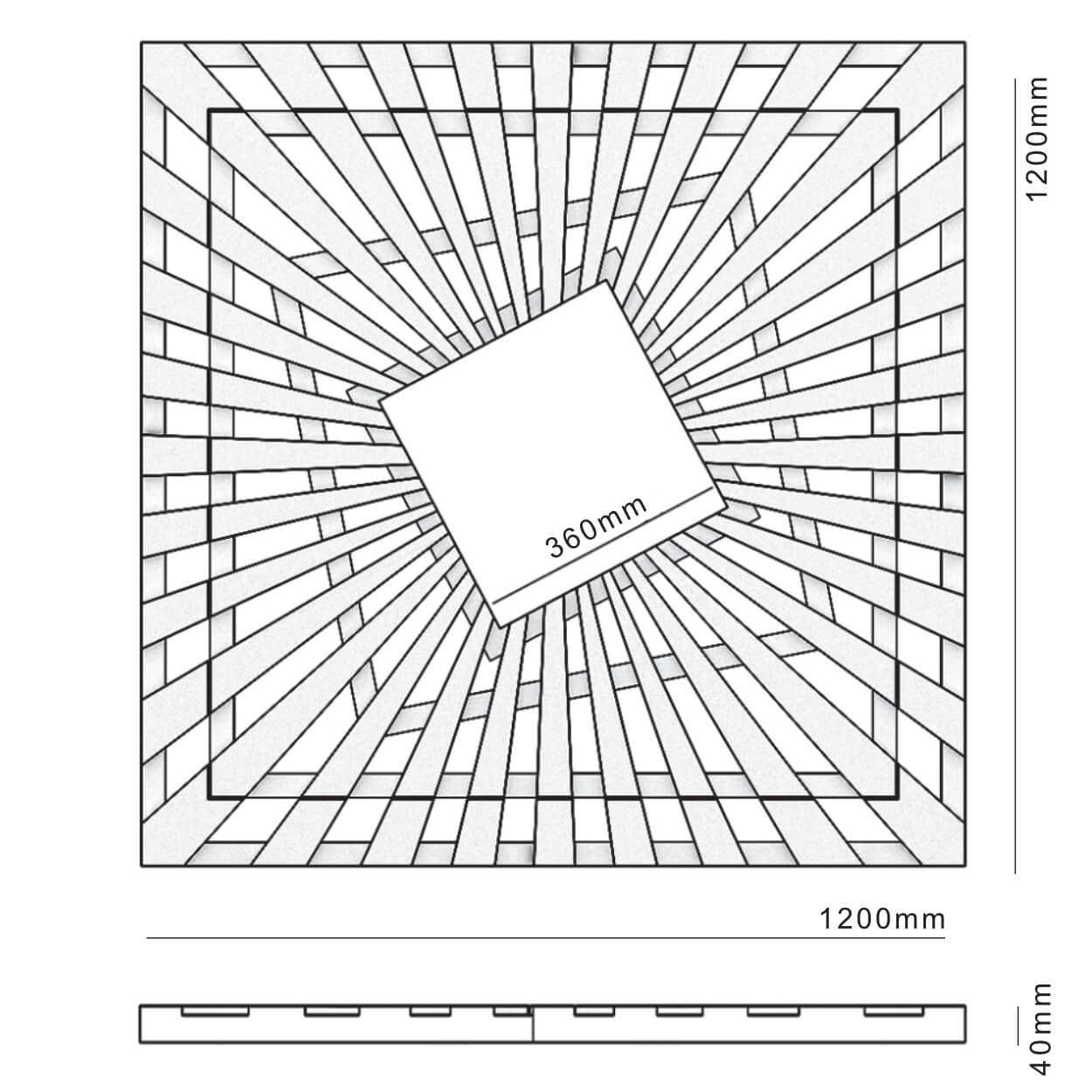 Приствольная решетка для дерева ZKING ATMOSPHERE 1.2х1.2м Черная в Ижевске фото