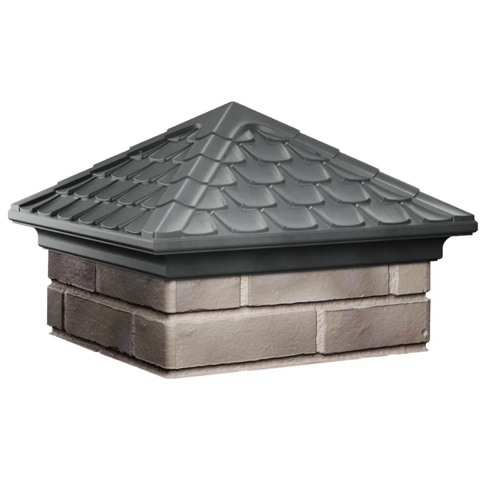 Колпак Zking Эльбрус Серый на столб 1.5х1.5 кирпича (385х385мм) в Ижевске фото