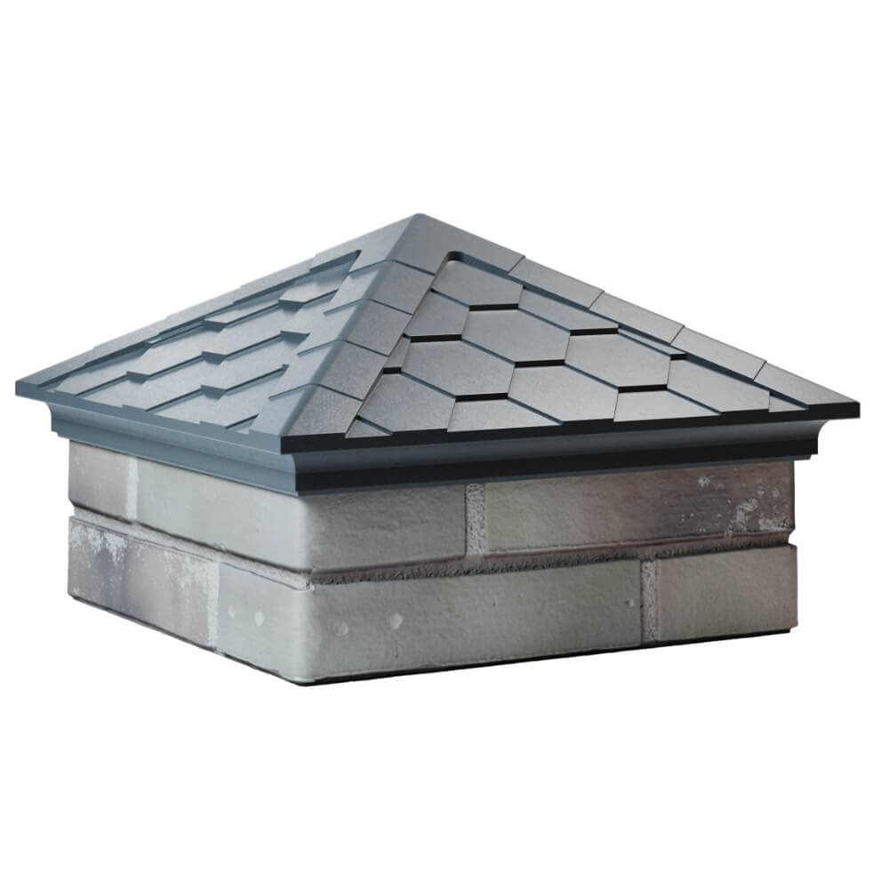 Колпак Zking Эверест Серый на столб 1.5х1.5 кирпича (390х390мм) в Ижевске фото