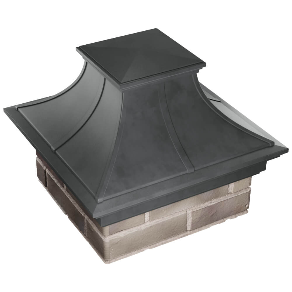 Колпак Zking Монблан Премиум Серый на столб 1.5х1.5 кирпича (385х385мм) в Ижевске фото