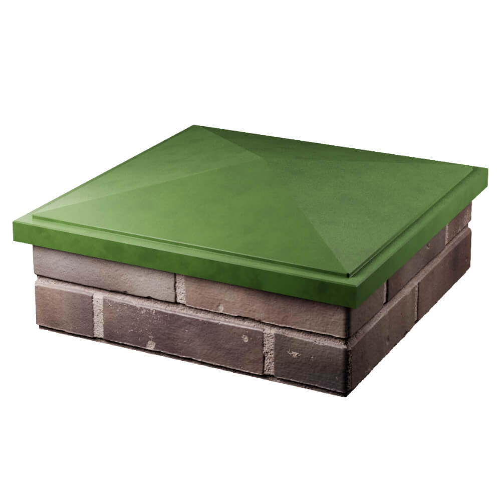 Колпак Zking БонаМоно Зеленый на столб 2х2 кирпича (515х515, 530х530мм) в Ижевске фото