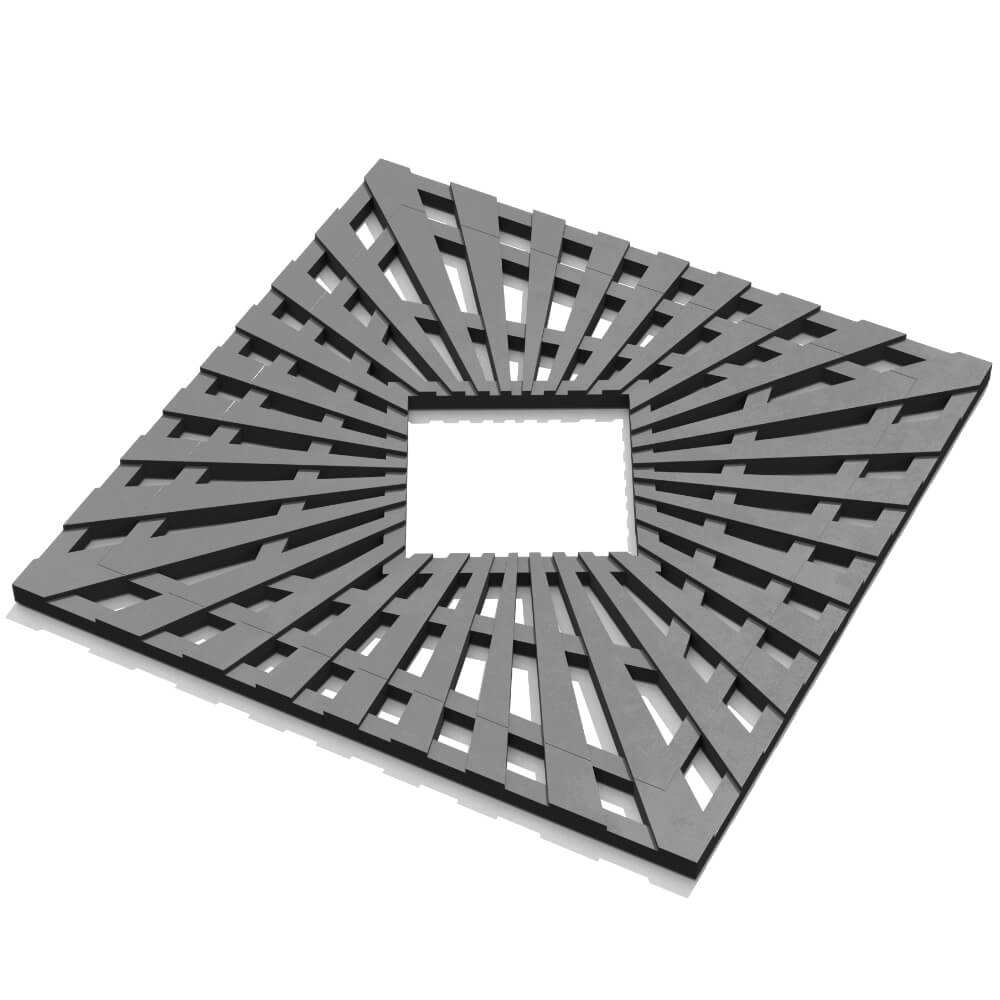 Приствольная решетка для дерева ZKING ATMOSPHERE 1.2х1.2м Серая в Ижевске фото