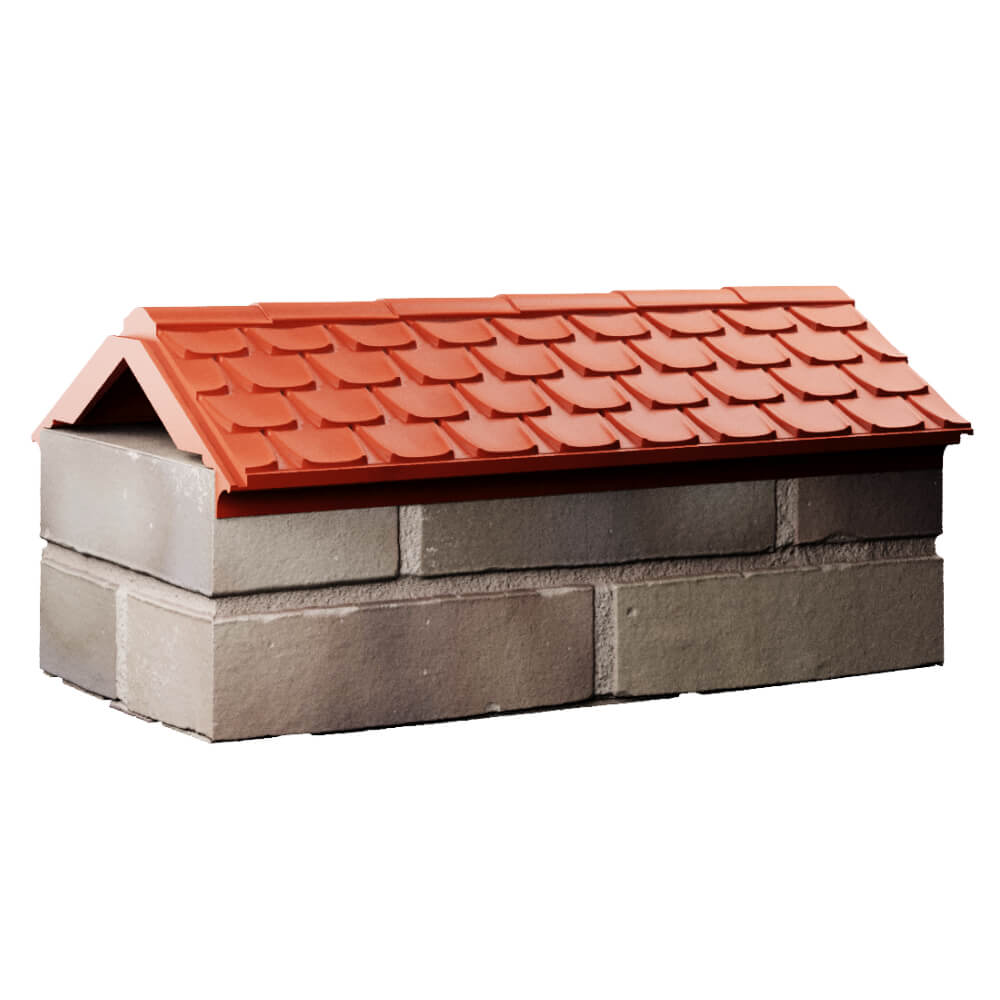 Парапет Zking Эльбрус Красный с посадкой на 1 кирпич (255мм) Ижевск фото
