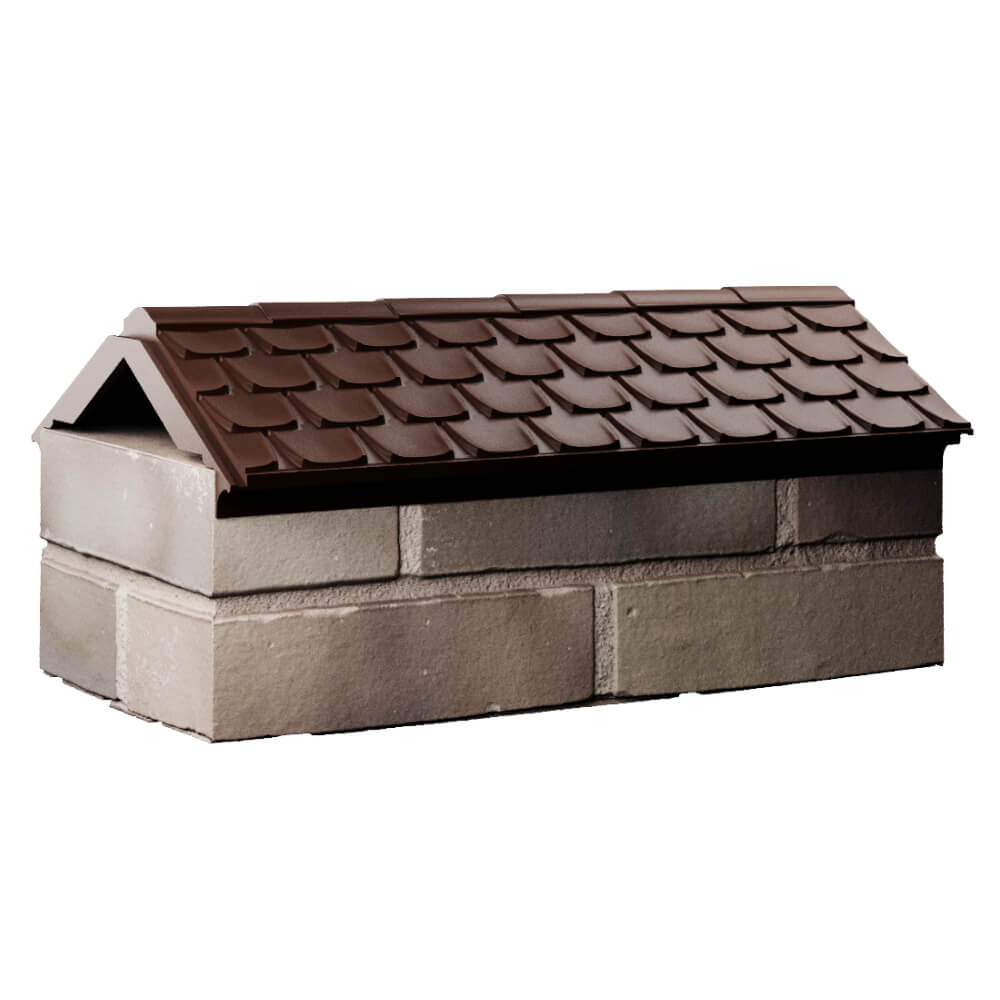 Парапет Zking Эльбрус Коричневый с посадкой на 1 кирпич (255мм) Ижевск фото